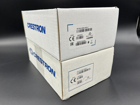 Crestron HD-RX-USB-2000-C Receiver + HD-TX-USB-2000-C Transmitter w/ AC - Surplus Crestron